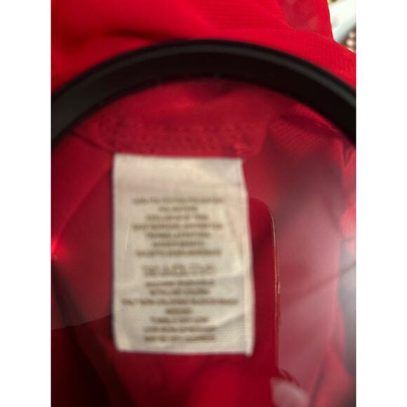 Free People Sheer Button Down Red Blouse M Cherry Girl Boho Coquette Twee - Picture 12 of 12